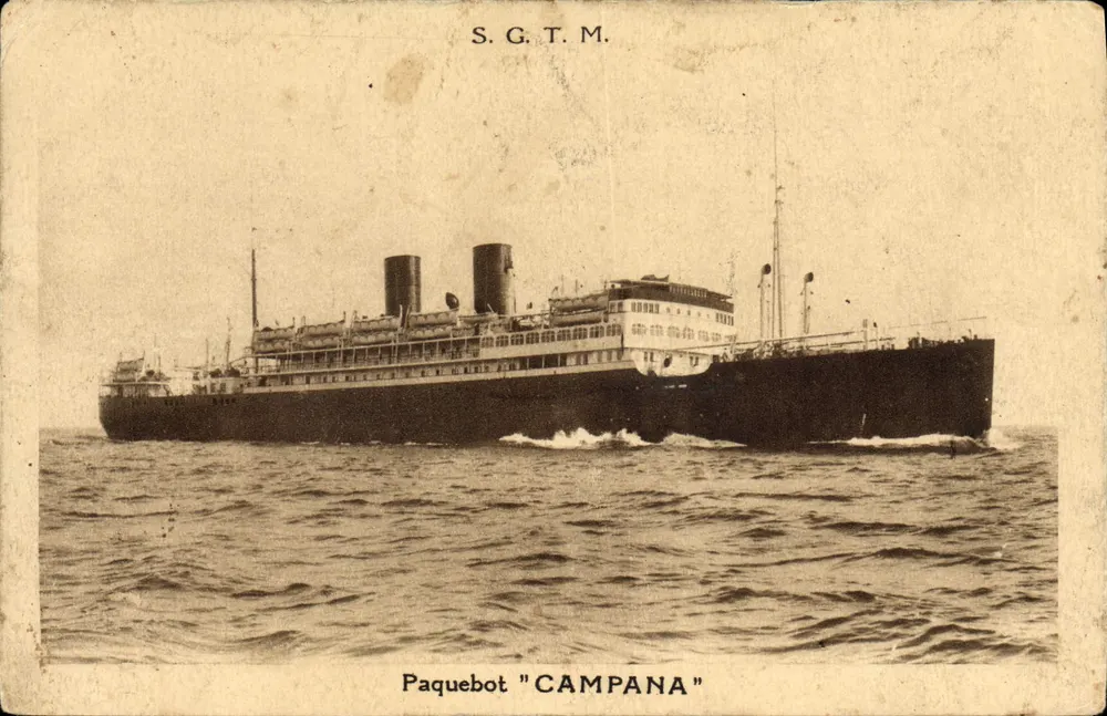 Paquebot "Campana" — navire à deux cheminées — éditeur S.G.T.M. n° 773 - Frente