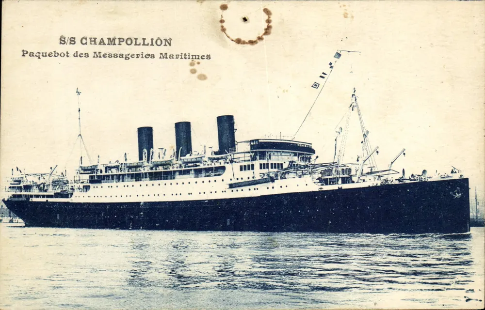 S/S CHAMPOLLION — Dampfer der Messageries Maritimes — Nr. III - Vorderseite