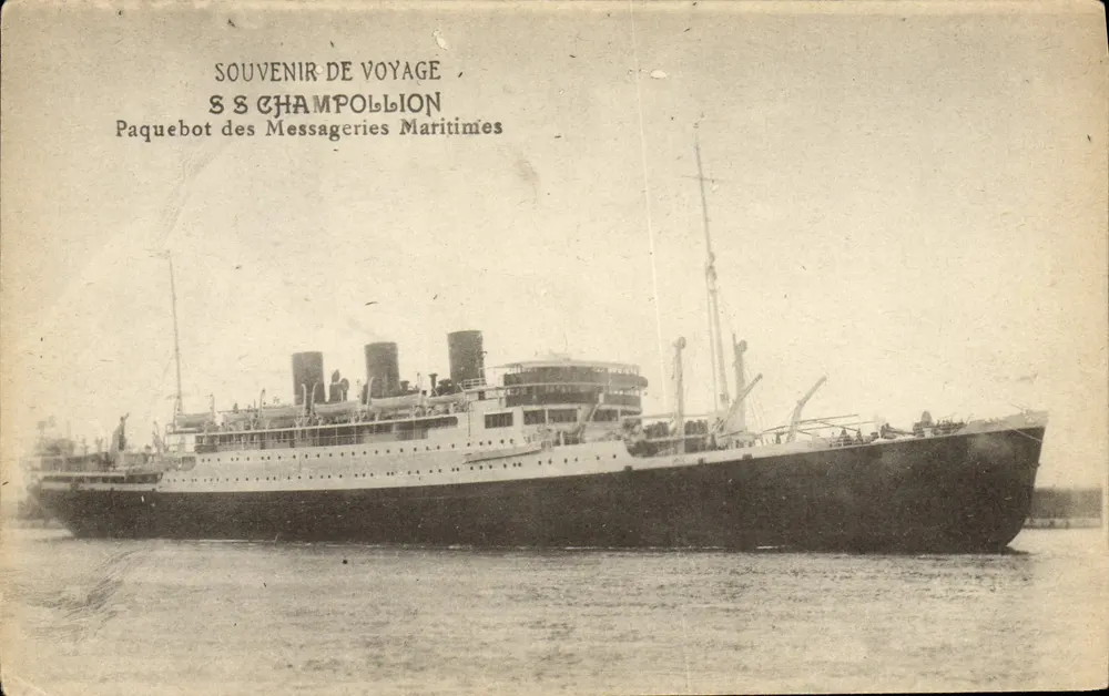 SS CHAMPOLLION — Dampfer der Messageries Maritimes — Reiseerinnerung - Vorderseite