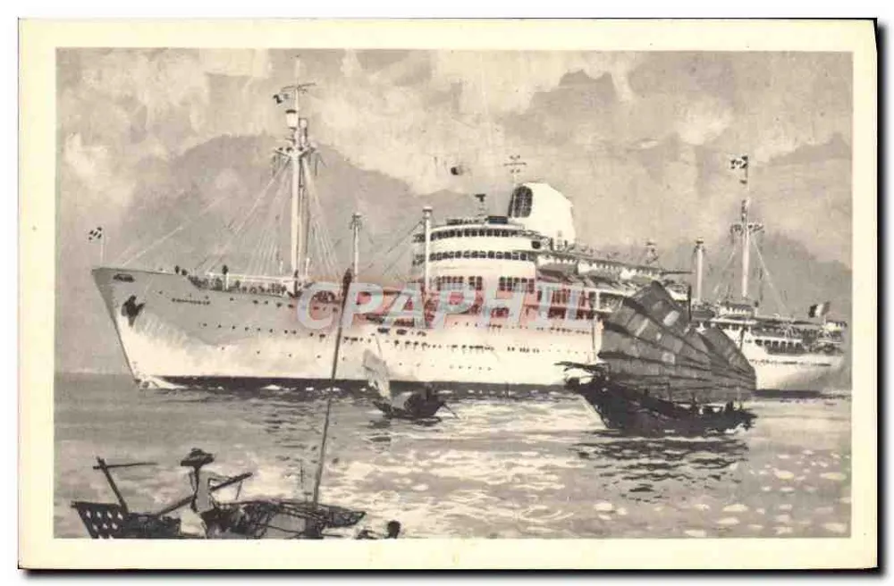 Hafen von Kambodschien — Seereise — Compagnie des Messageries Maritimes - Vorderseite