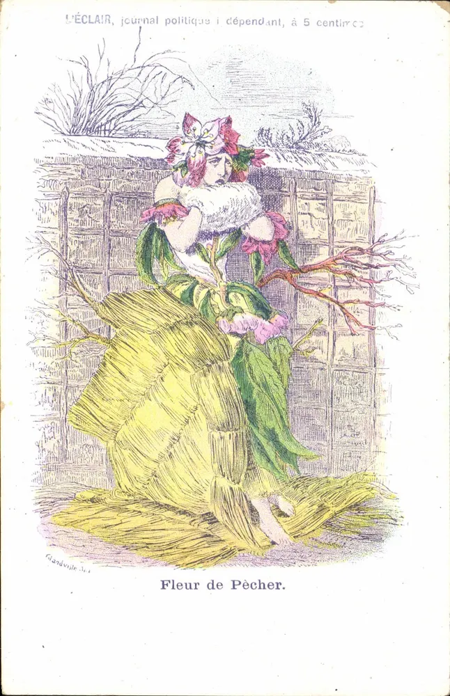 Flor de Pêssego — caricatura política — L'Éclair, jornal político independente, n° 143, por Grandville - Frente