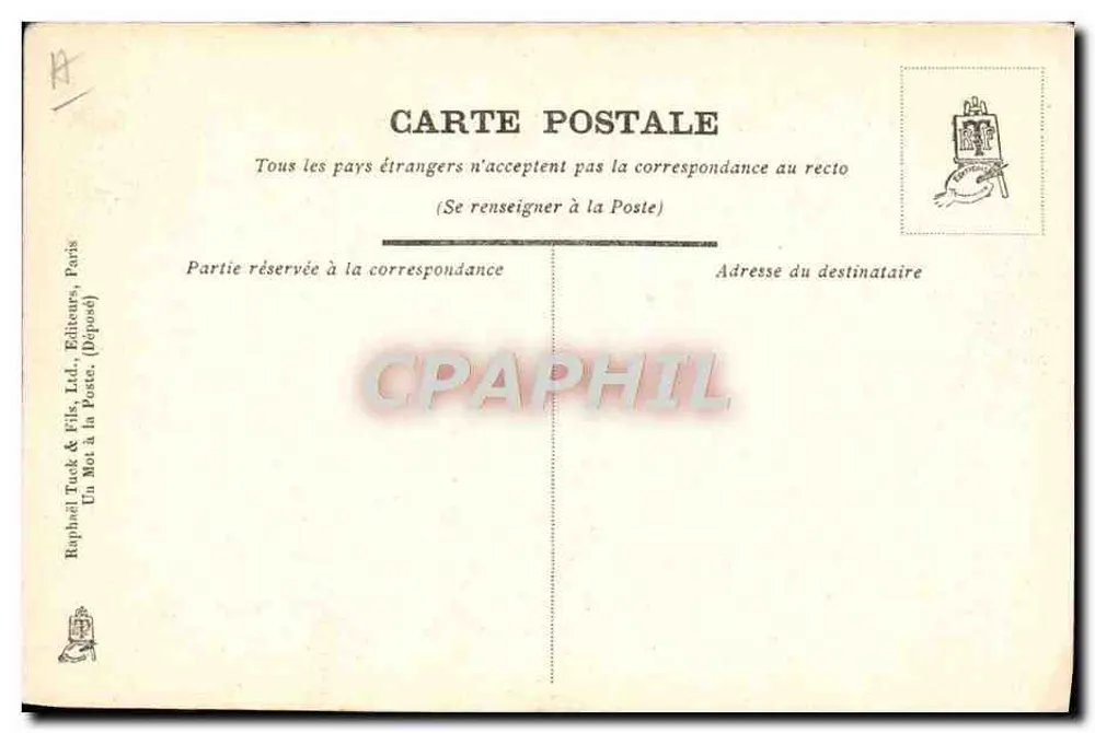Jeanne — Kunstansichtskarte — Raphael Tuck & Fils, Ltd, Paris - Rückseite