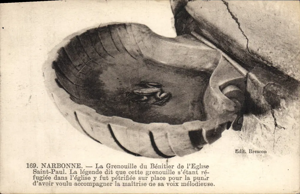 NARBONNE — Die Kröte am Fontänen des Kirchengebäudes Saint-Paul — Edit. Brescon, n°169 - Vorderseite