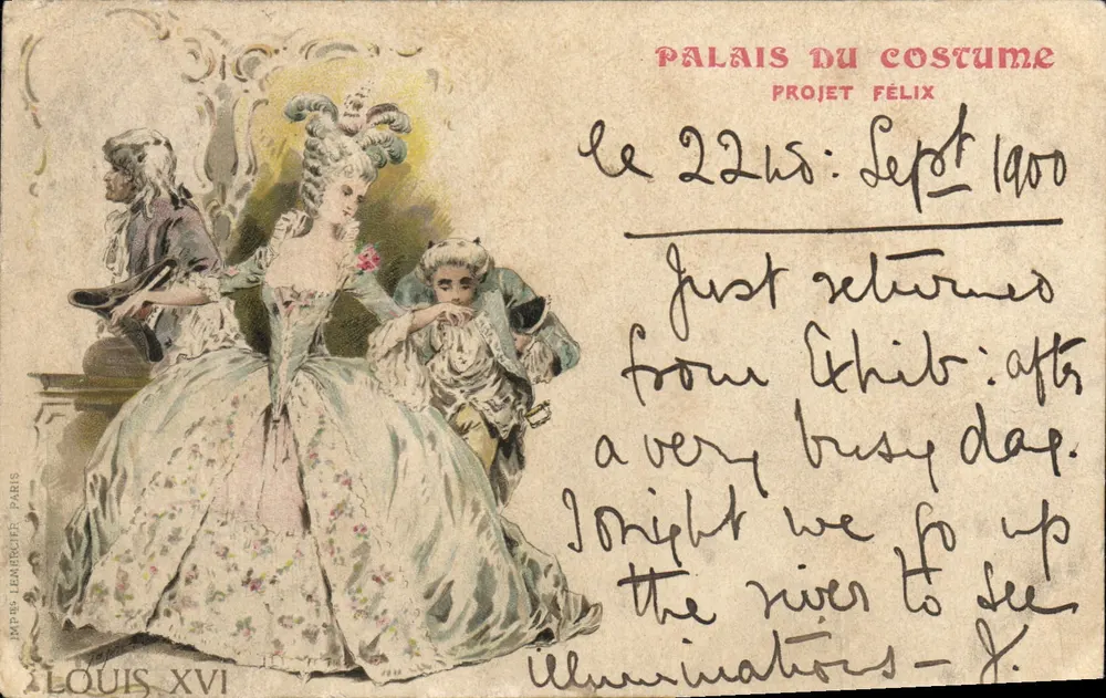 Palast des Kleides — Projekt Félix — Ludwig XVI — Imp. Lenglet, Paris - Vorderseite