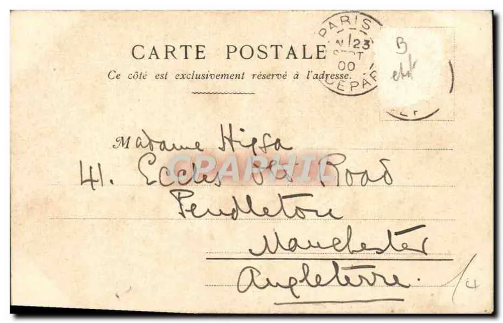 Palast des Kleides — Projekt Félix — Ludwig XVI — Imp. Lenglet, Paris - Rückseite