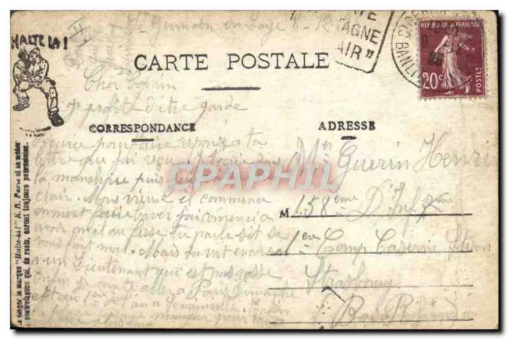 O Comandante substituído — A Vida Militar — E. R. Paris, Modelo depositado n° 14877 - Verso