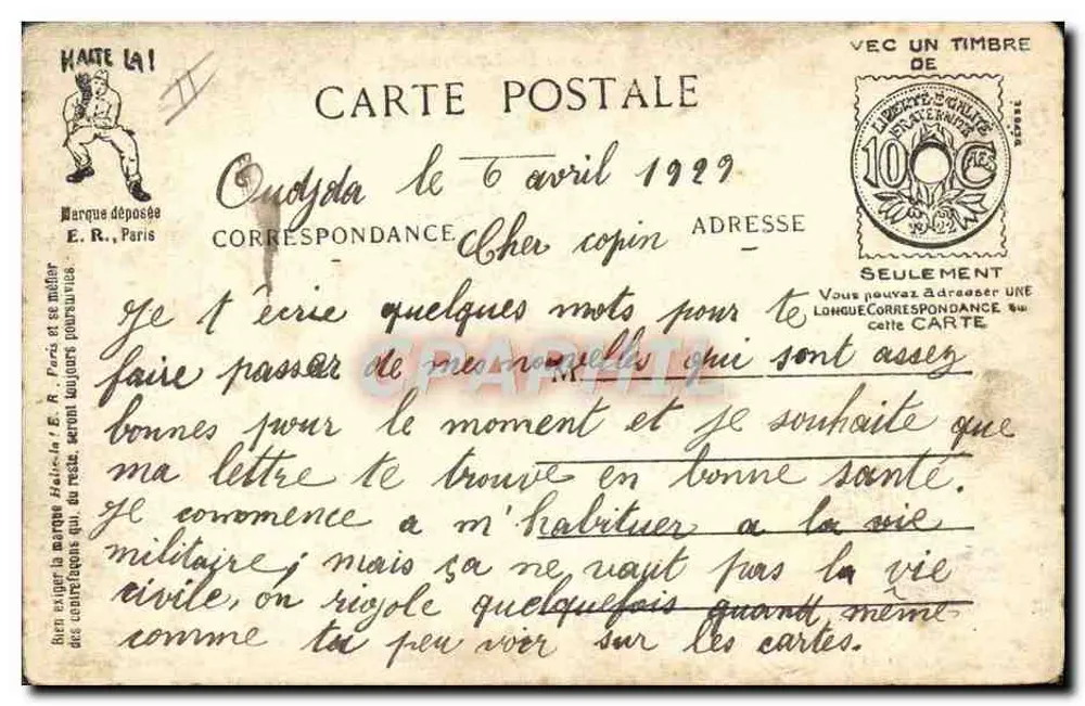 Cenas Militares — Aux Polochons !! — E.R. Paris, n° 14877 - Verso