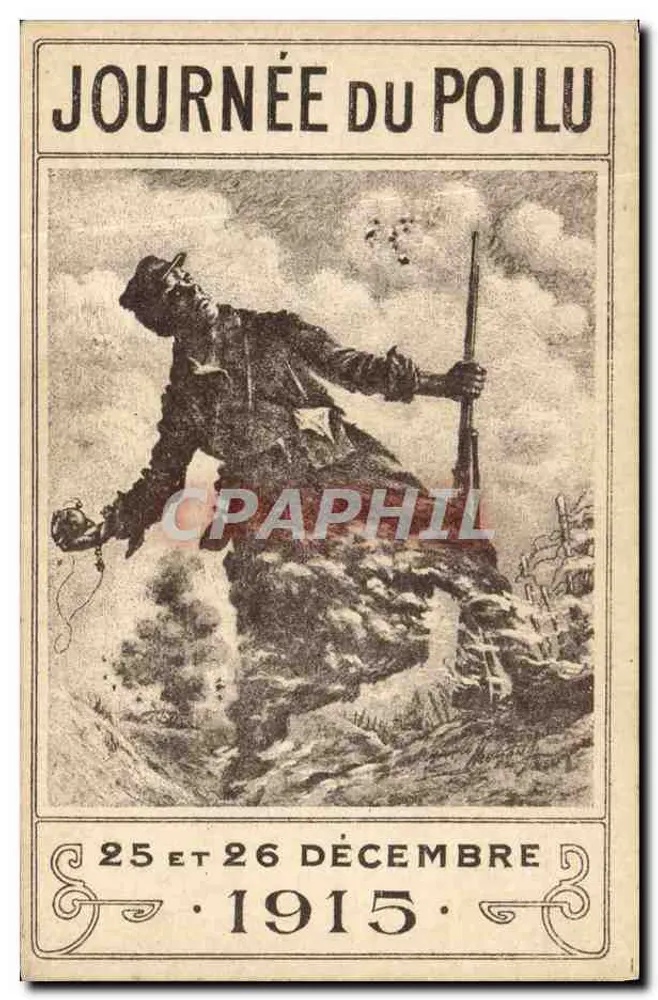 Tag des Poilus — 25. und 26. Dezember 1915 — Ausgabe des Tages des Poilus - Vorderseite