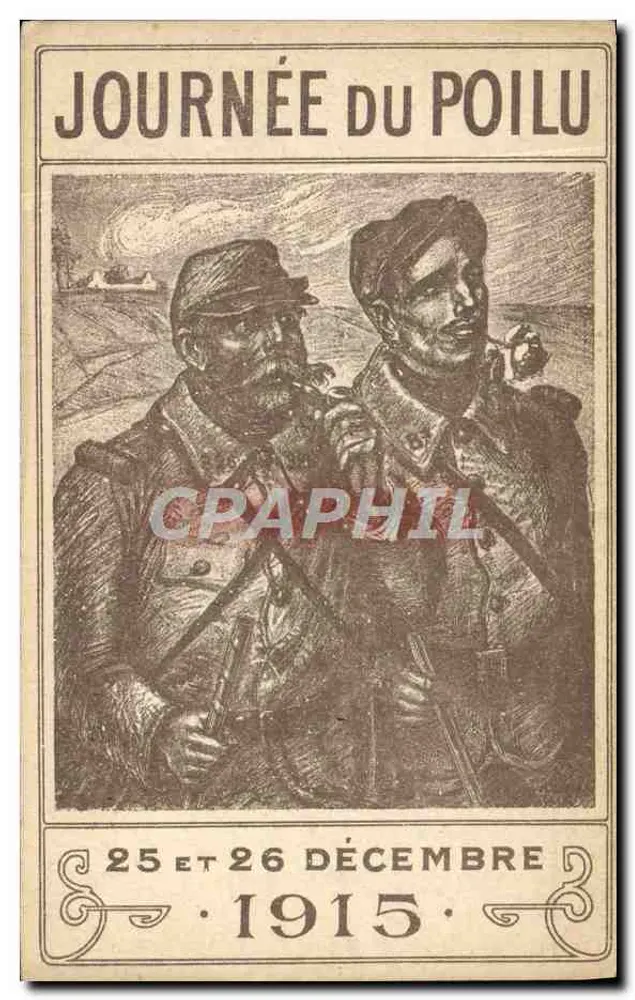 Tag des Poilu — 25. und 26. Dezember 1915 — Marke Néo-Prints, Paris - Vorderseite