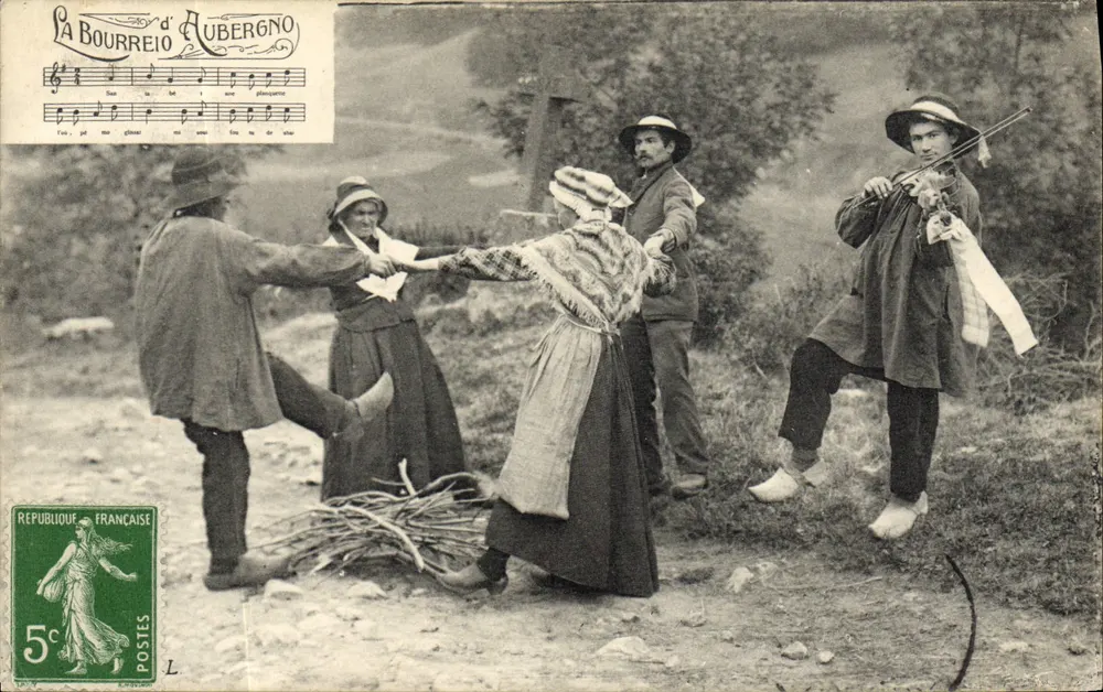 Dança auvergnata — A Bourrée d'Aubergno — editor não visível - Frente