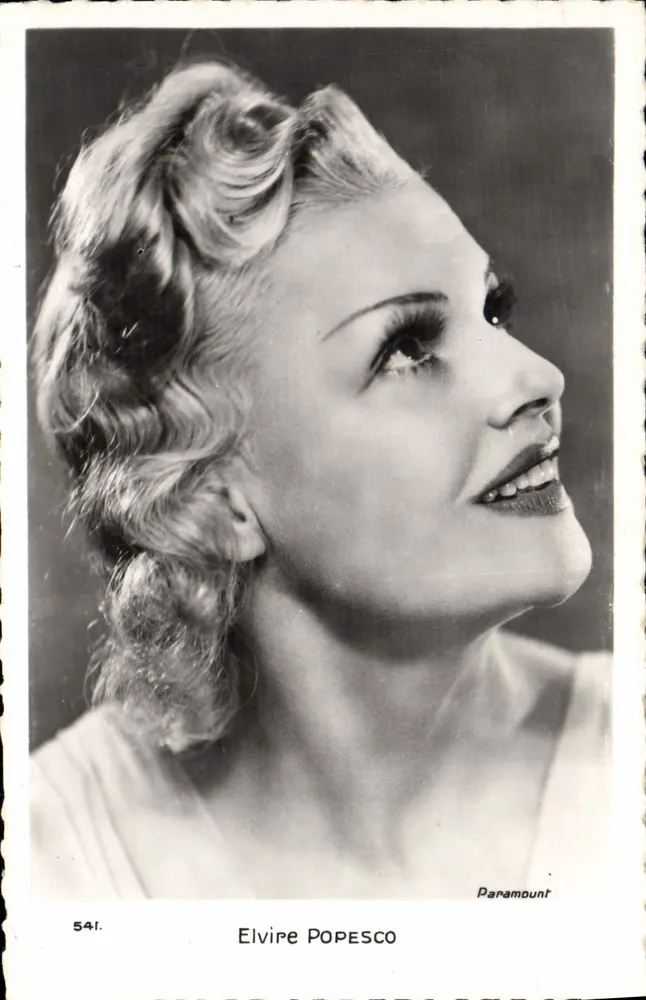 Elvire Popesco — Retrato da estrela de cinema — Paramount, n° 54 - Frente
