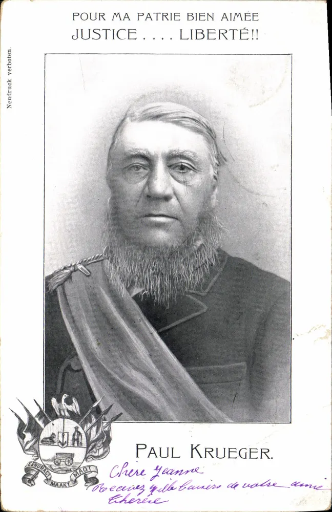 Paul Krueger — presidente da República Sul-Africana — editor anônimo, número de série não visível - Frente