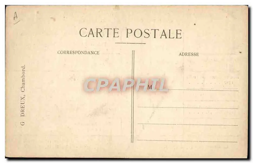 Genealogische Karte der französischen Herrscher — Nr. 3 — G. Dreux, Chambord - Rückseite