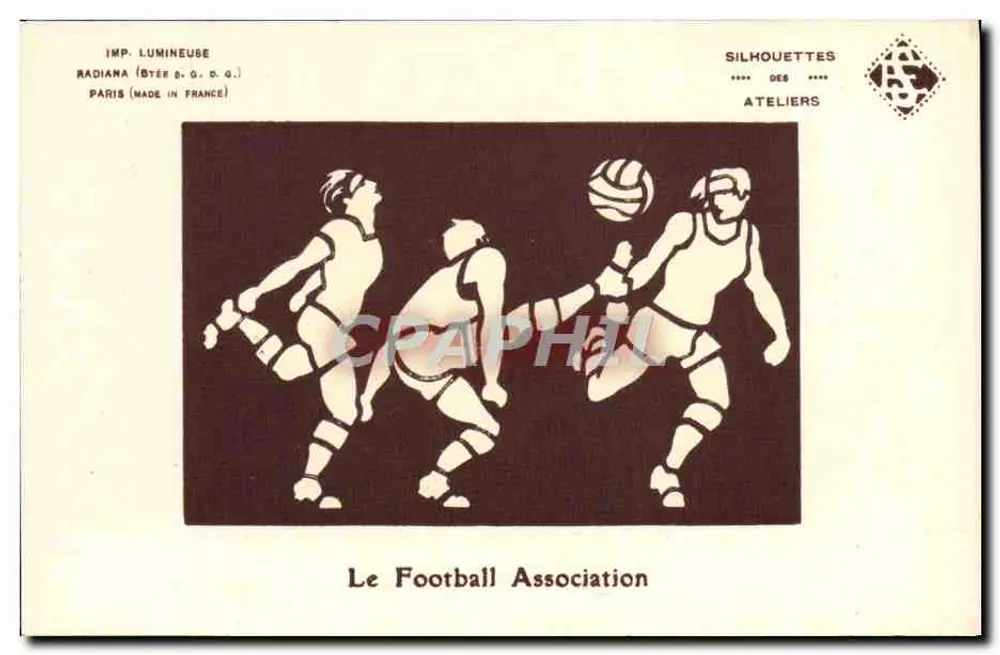 Associação de Futebol — Silhuetas dos Ateliers Radiana — Paris - Frente