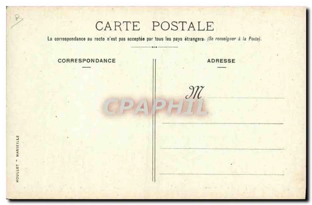 A deslizade — Os Esportes XVIII — Moul lot - Marselha - Verso