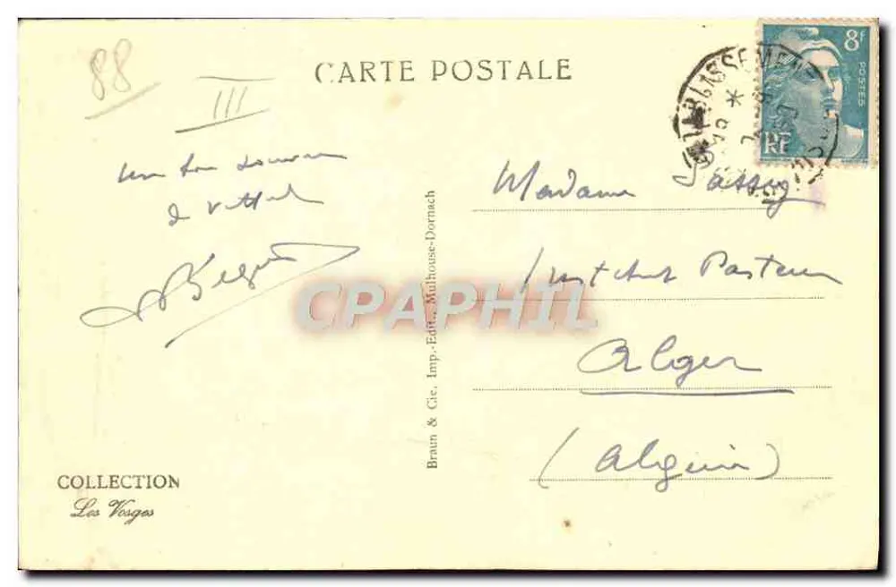 Vittel — Le Polo — éditeur Braun & Cie, Mulhouse-Dornach, n° 4226 - Verso