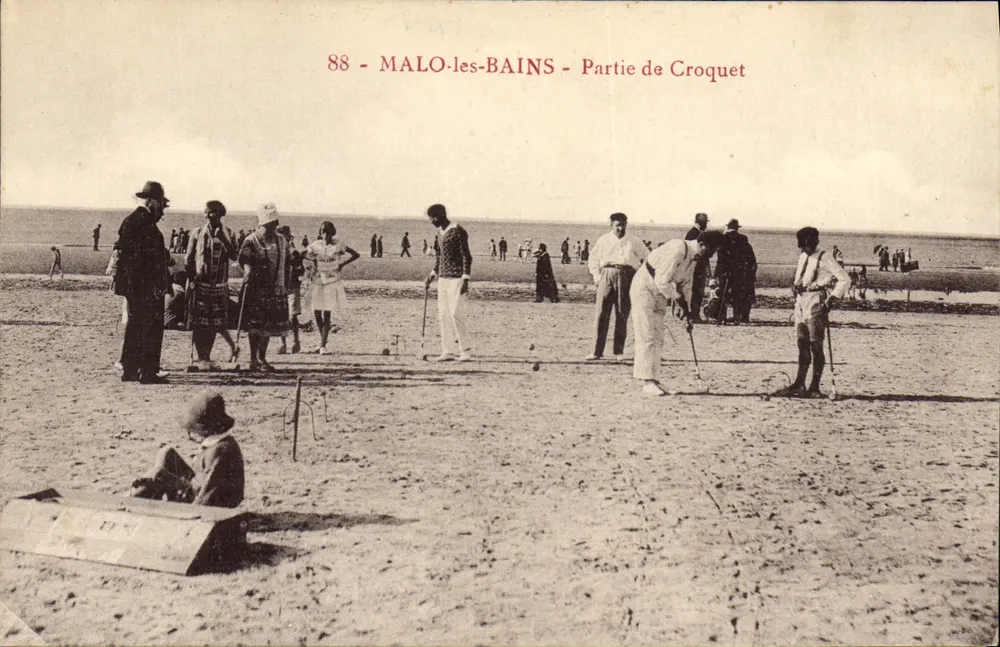 Malo-les-Bains — Croquet-Spiel — Lucien Pollet, Lille - Vorderseite