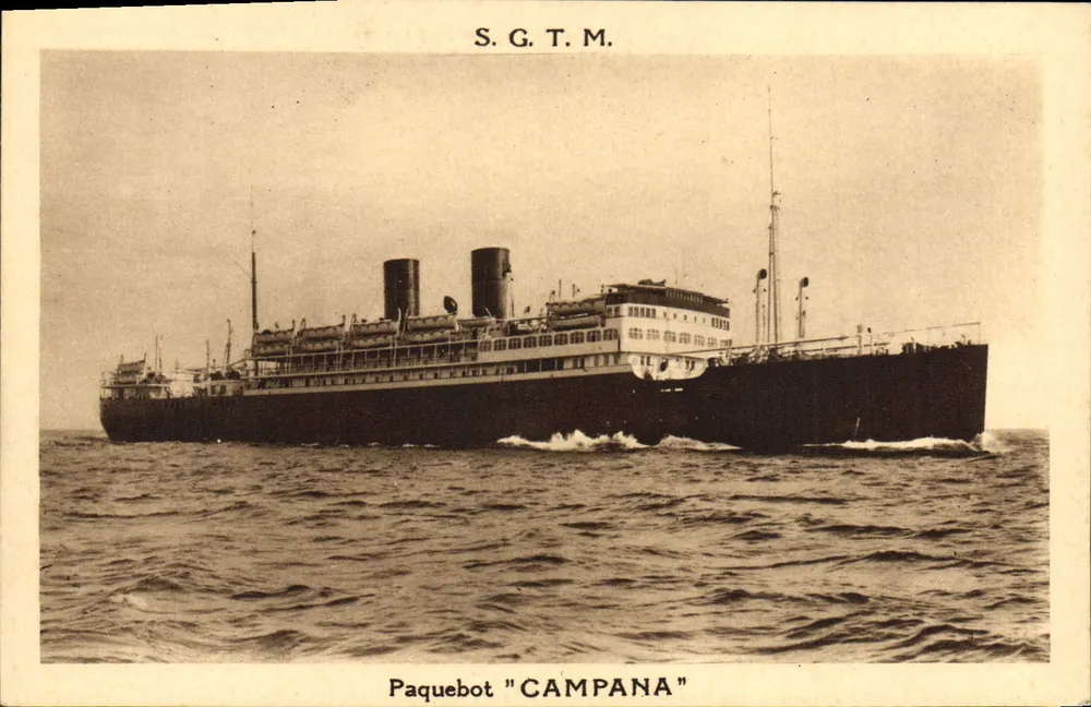Paquebote "Campana" — S.G.T.M. — Sociedade Geral de Transportes Marítimos - Frente