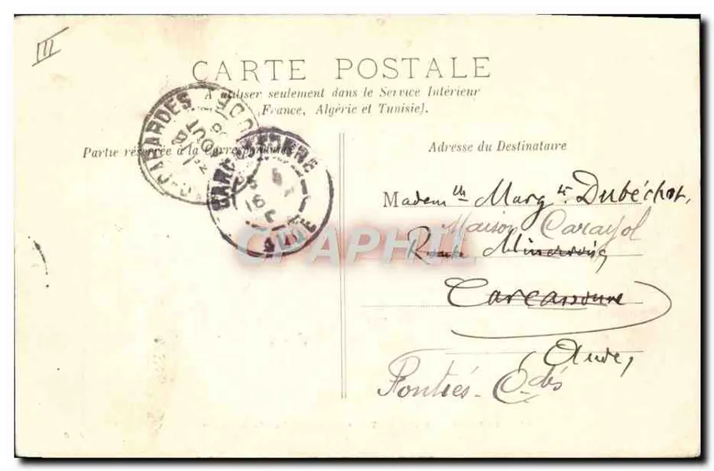 Le Havre — Abfahrt des Transatlantikschiffes "La Champagne" — N.G. n°48 - Rückseite
