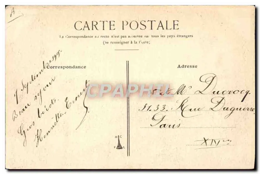 Dieppe — Chegada do Arundel — Editor anônimo, n° 44 - Verso