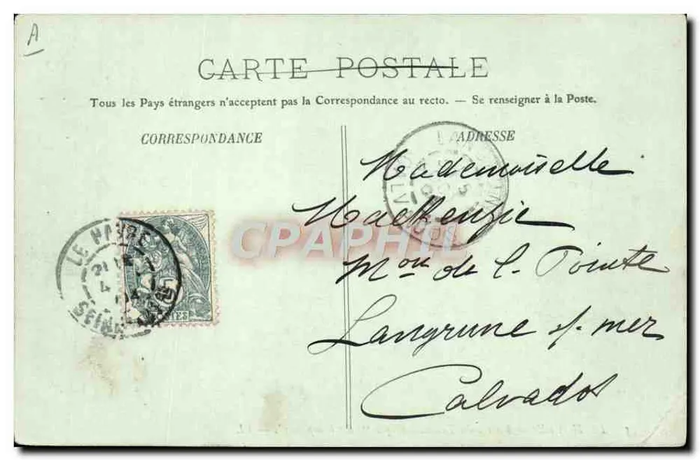 Le Havre — Einlass des Transatlantikers 'La Champagne' — LL. — Nr. 35 - Rückseite