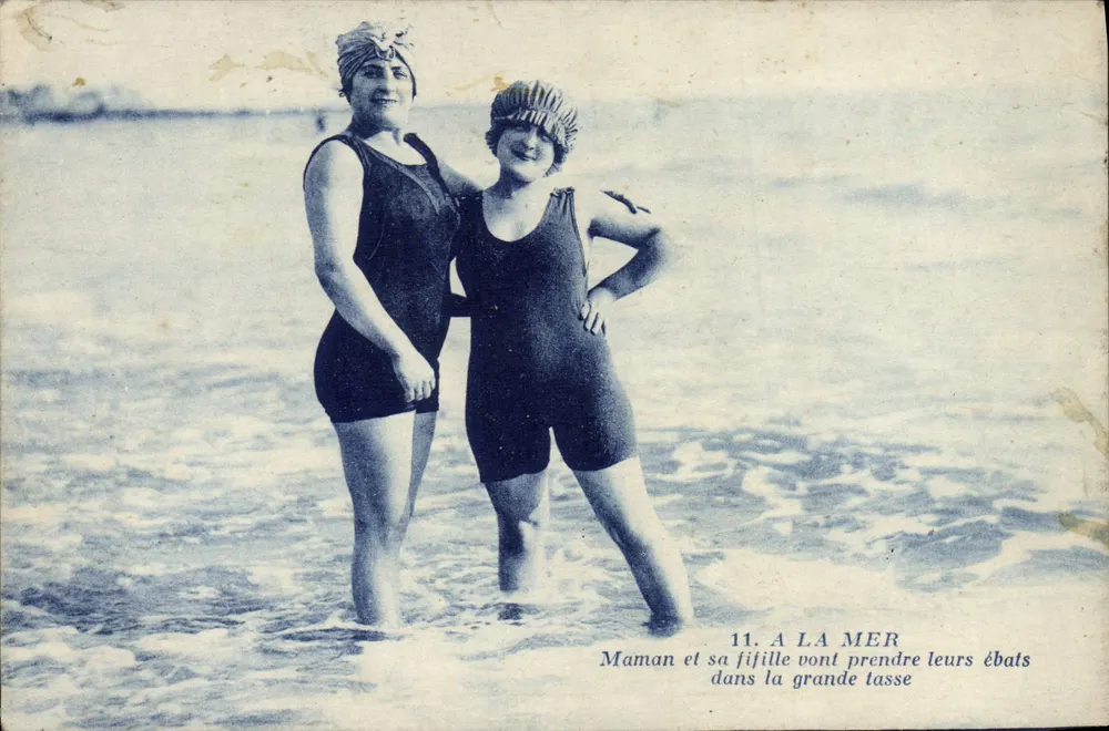 Mutter und Tochter am Meer — Serie 11 — J. Nozaus, Nantes - Vorderseite