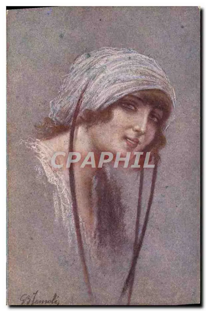 Junge Frau mit Schleier — Portrait — G. Mammoli - Vorderseite