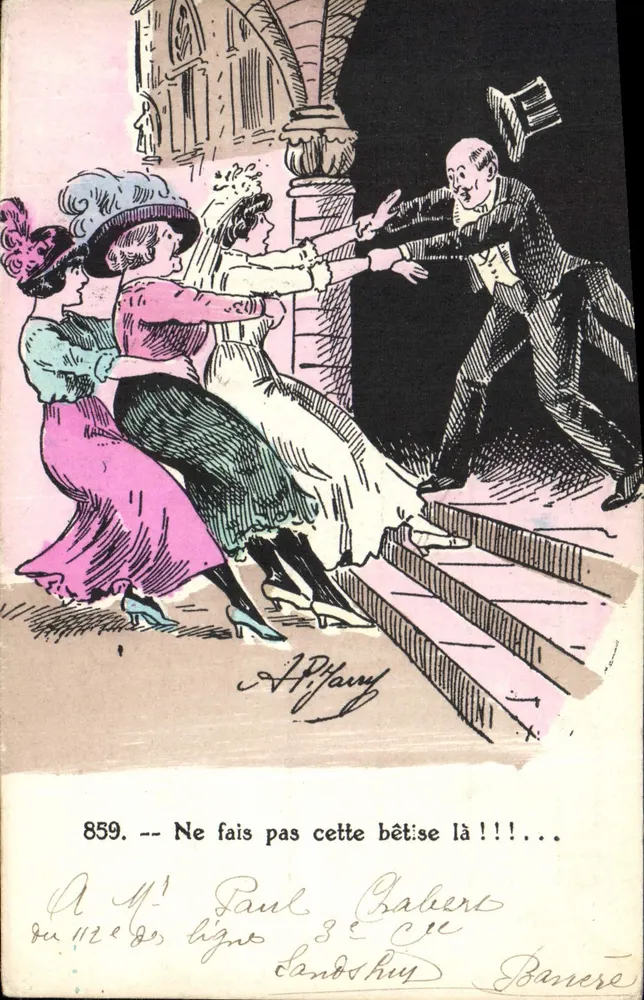 Komische HochzeitsSzene — A. Pifarny — Nr. 859 - Vorderseite