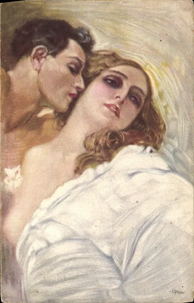 Liebe — Intime Szene — Italianna Druckerei, Serie III - Vorderseite