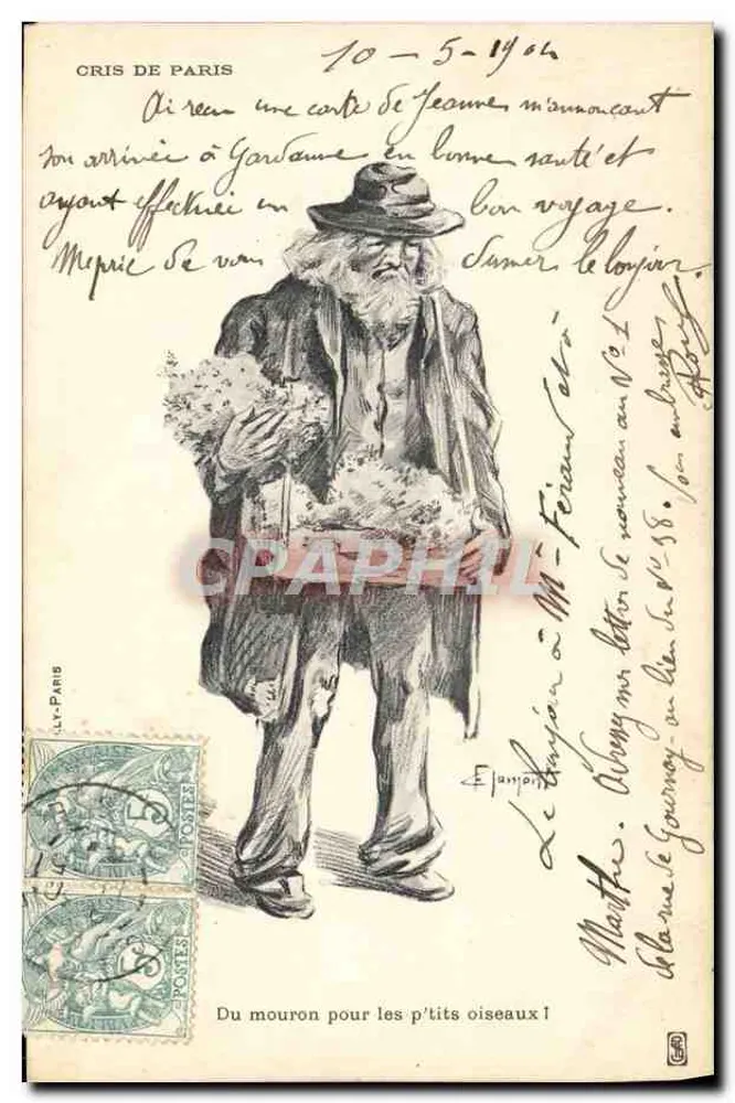 Paris-Krise — Mann mit Blumenstrauß — Verlag: Paris-Krise - Vorderseite