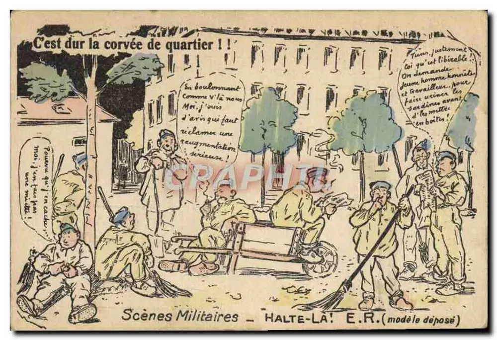 Cenas Militares — HALTE-LA! E.R. (modelo depositado) - Frente