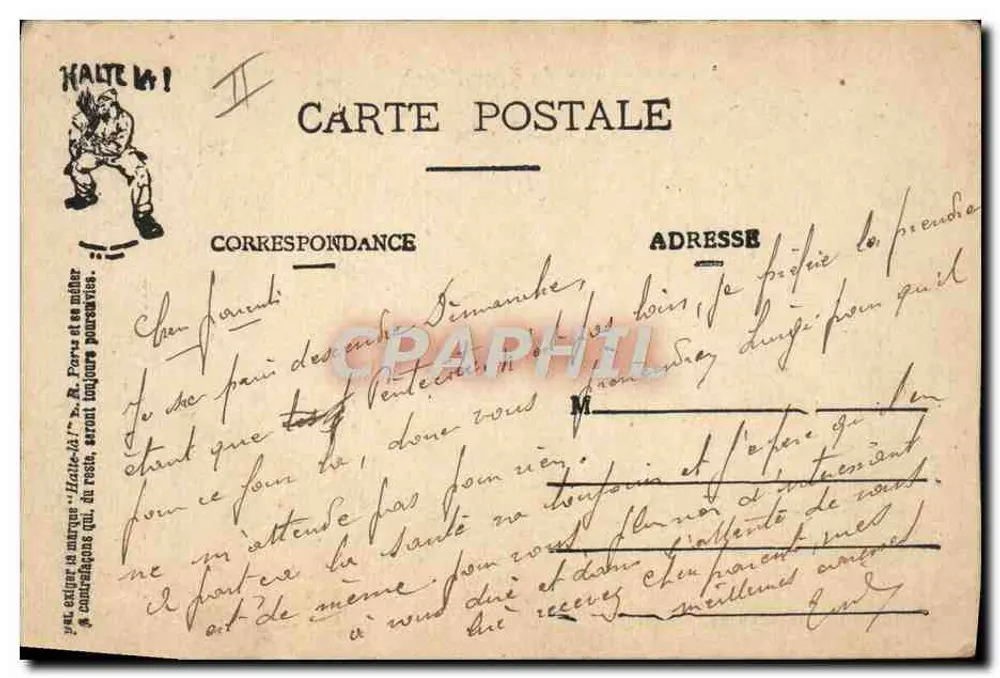 Cenas militares — Limpeza da escada — HALTE-LÀ! E.R. (modelo depositado) - Verso