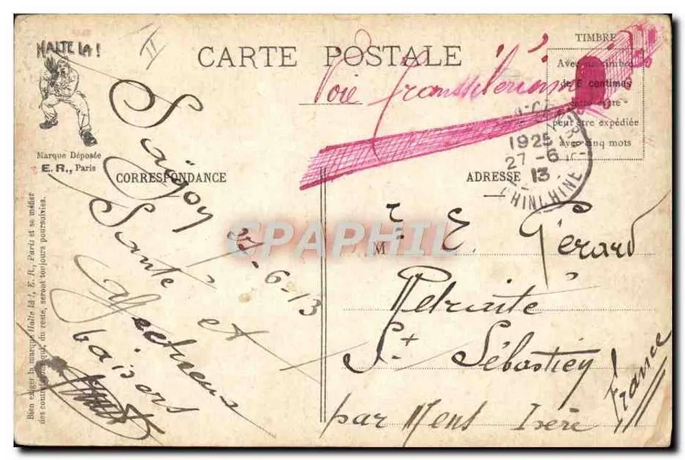Razibus rapidos — scène de rasage militaire — Scènes Militaires E.R., Paris, modèle n° 14877 - Verso