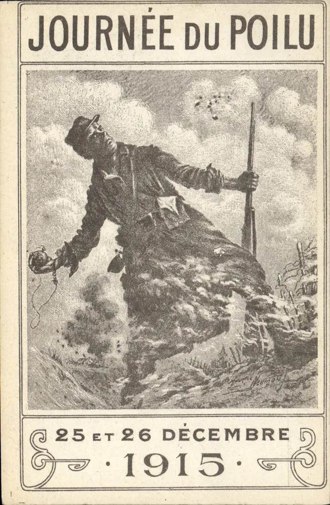 Tag des Poilus — 25. und 26. Dezember 1915 — Künstlerische Eindrücke Marke NEO-PAINTING, Paris - Vorderseite