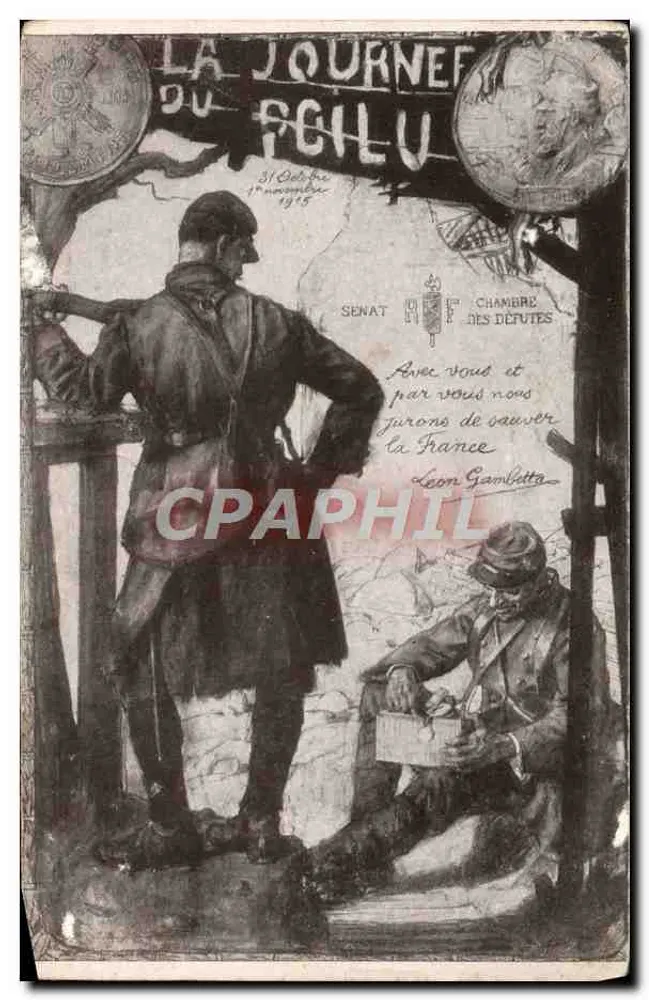 poilu의 날 — 1915년 10월 31일 - 11월 1일 — G 번호 726905 - 앞면