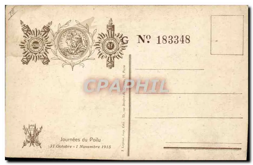 Tag des Soldaten — 31. Oktober - 1. November 1915 — Verlag unbekannt, Nr. 183348 - Rückseite