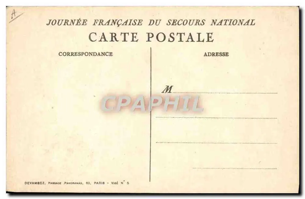 Sessão de socorro — Dia Francês do Socorro Nacional — Devambéz, Paris - Verso