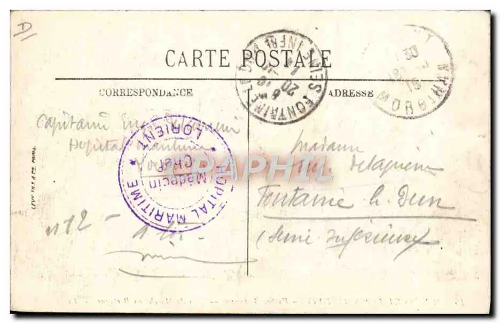 Bretonische Kühe — Ecke eines Marktes in der Bretagne — LL - Rückseite