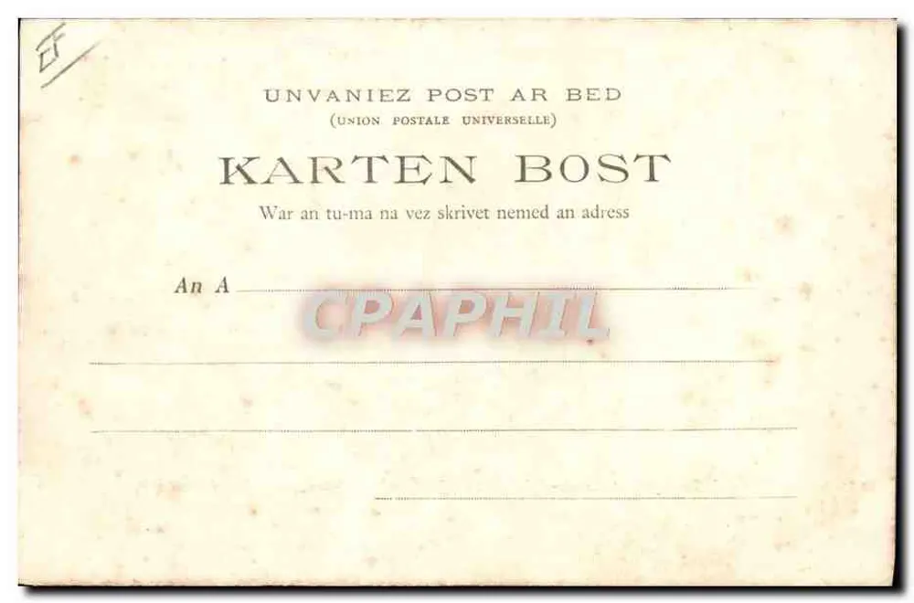 Die populären kleinen Handwerke - Fischer - Die Strände - Das Auslegen der Netze bei Ebbe — Bretagne (Sammlung E. Hamonic) — Foto vom Kapitän Lagrange - Rückseite