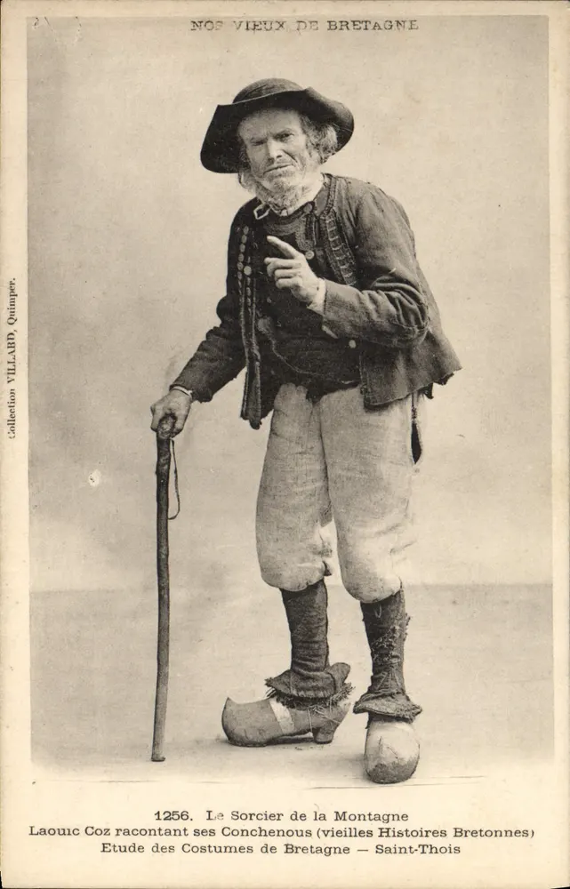 The Sorcerer of the Mountain — Laouic Coz telling his Conchenous — Collection VILLARD, Quimper