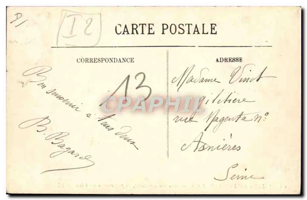 Mœurs und Typen der Bretagne — Sardiniens Industrie, die Vorbereitung der Kästen — LL. n°63 - Rückseite