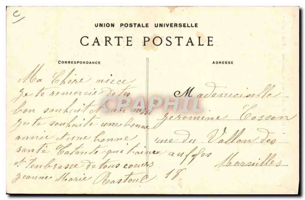 Bretagne-Tannenverkäufer — Glück — Sammlung Villard, Quimper - Rückseite