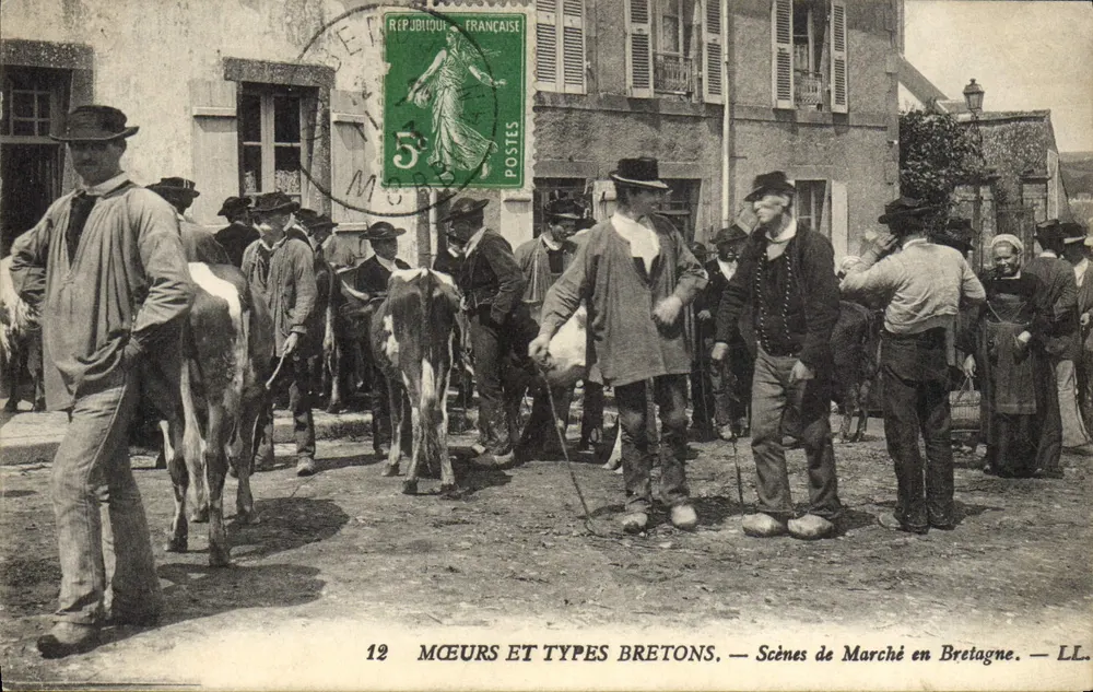 Szenen vom Markt in der Bretagne — Bräuche und Typen der Bretagne — LL. — n°12 - Vorderseite
