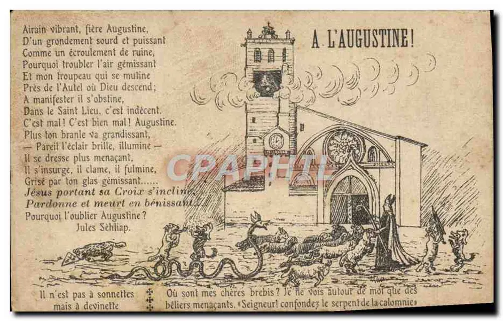Igreja de Santa Augusta — Poema e ilustração — Editor não identificado - Frente