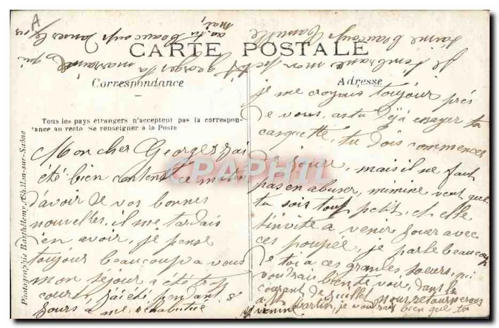 O Dr. E. Mauchamp — Assassinado no Marrocos em 19 de março de 1907 — Cartão postal - Verso
