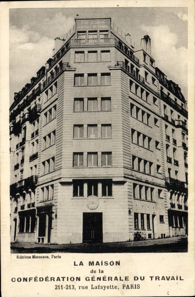 Das Haus der Generalen Konföderation der Arbeit — Paris — Edition Menneson - Vorderseite
