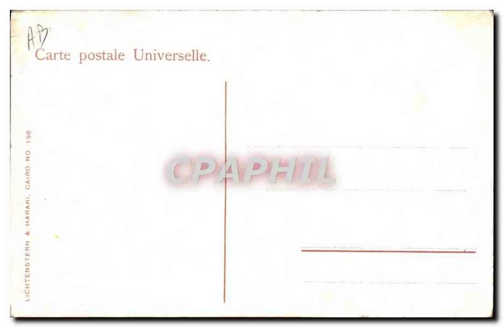 Fumante de hashish — Editor Lichtenstern & Harari, n° 196 - Verso