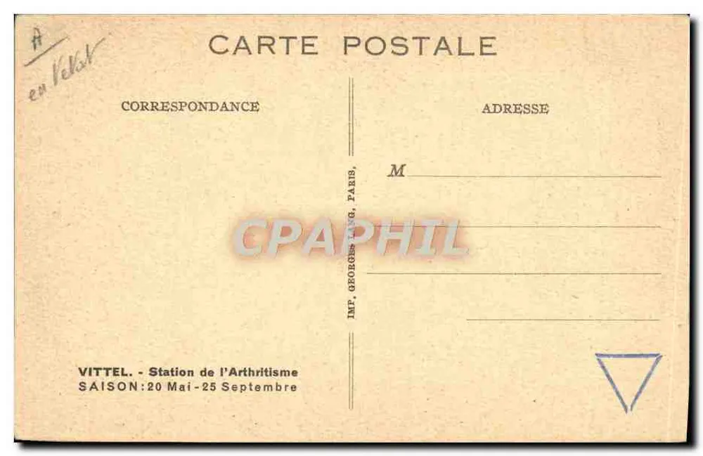 VITTEL — Le Polo — IMP. GEORGES LING, PARIS - Verso