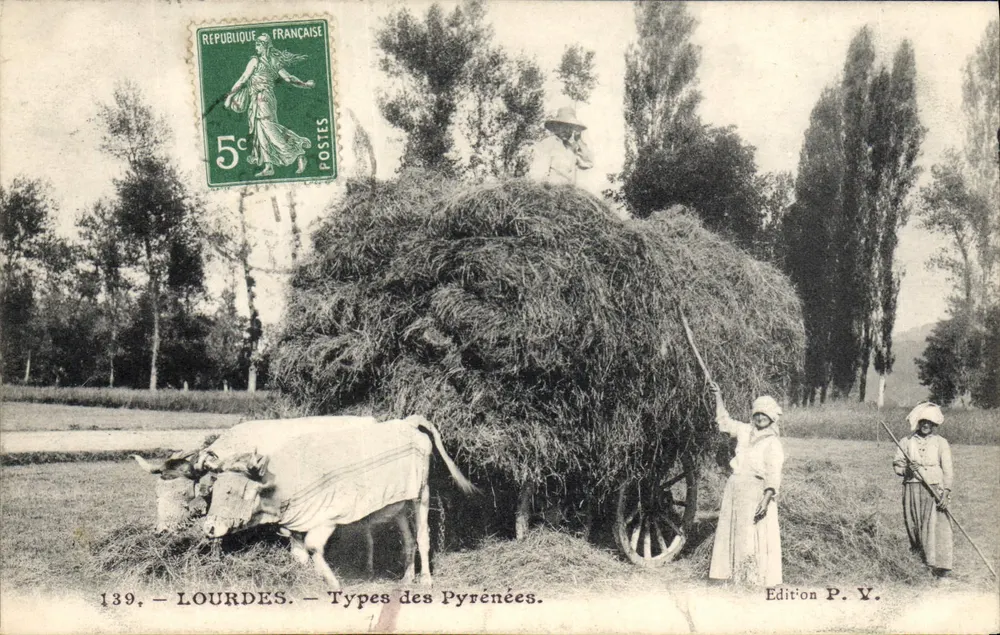 Lourdes — Tipos dos Pirineus — Edição P. V. - Frente