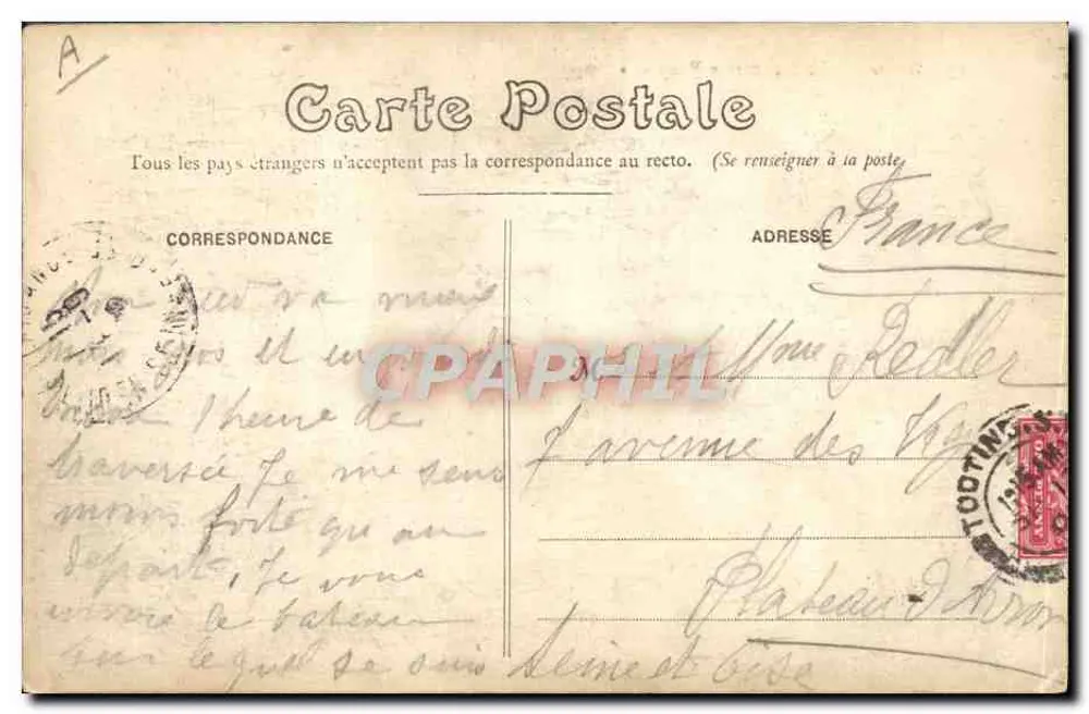 Dieppe — O Steamer « Dieppe » — S. Jorschau & Cie, n° 937 - Verso